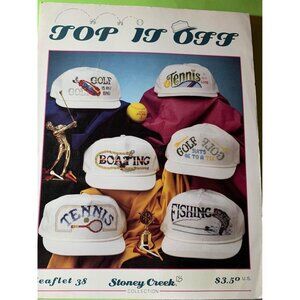 Stoney Creek Collection Top It Off Cross-Stitch Cap Designs Leaflet Vintage